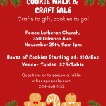 Peace Lutheran Church - Cookie Walk & Craft Sale