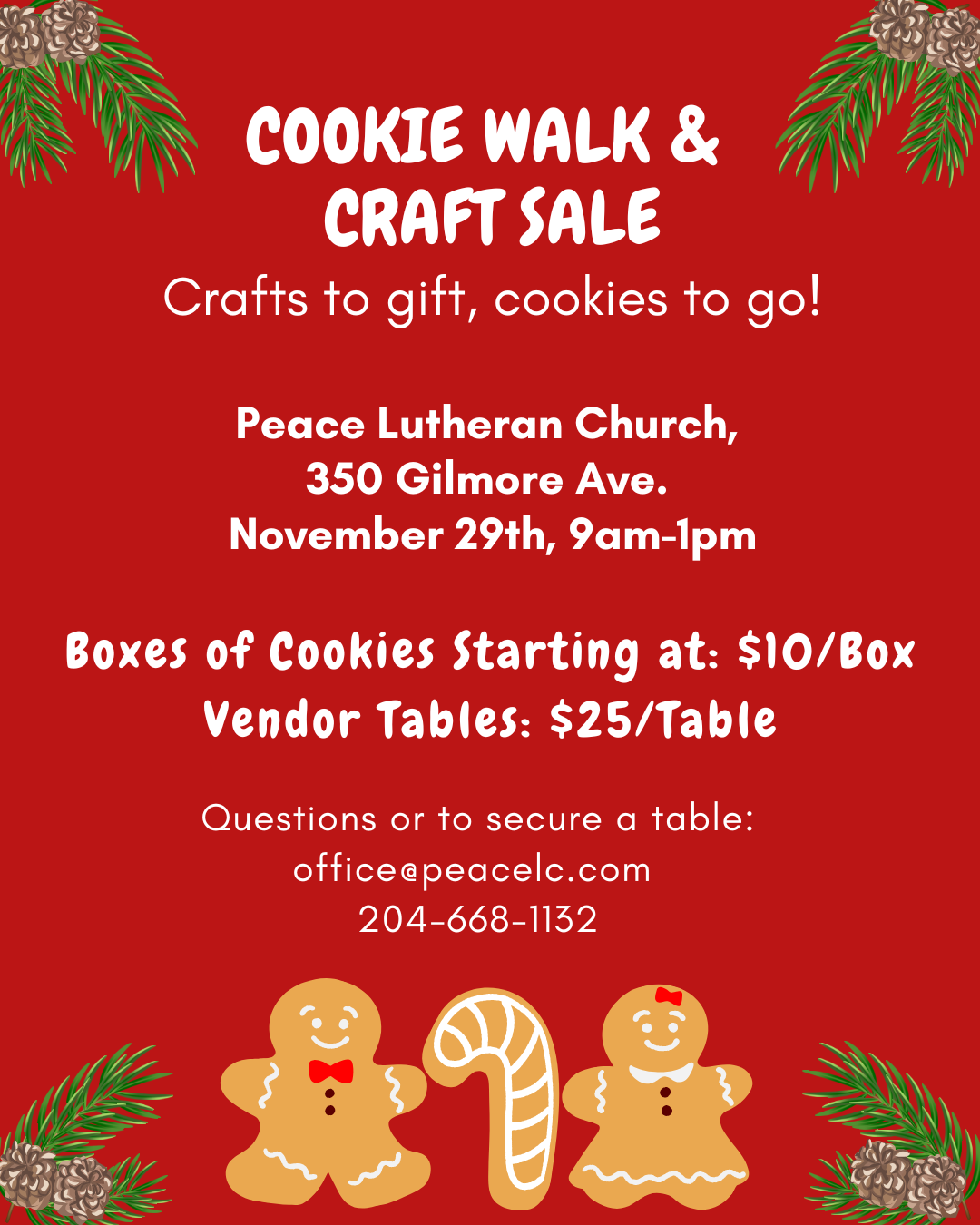 Peace Lutheran Church - Cookie Walk & Craft Sale